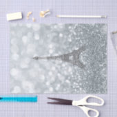 Silver Glitter Sparkle Bling Eiffel Tower Party Tissuepapier (Craft)