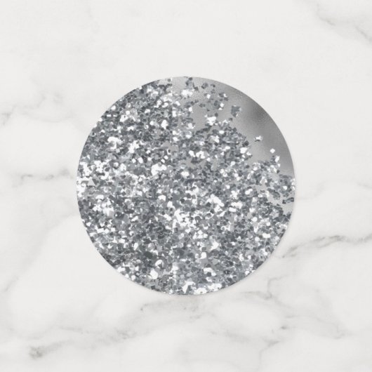 Silver Glitter Sparkle Confetti (Kleine voorkant)