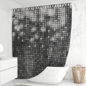 Silver Glitter Sparkle Glam Douchegordijn