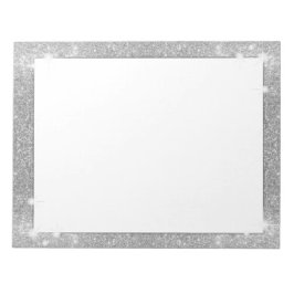 Silver Glitter Sparkle Metallic Kijk Notitieblok