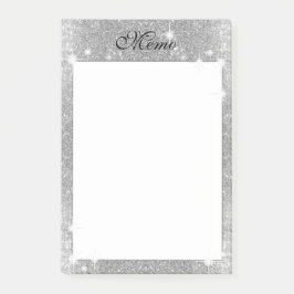 Silver Glitter Sparkle Metallic Kijk Post-it® Notes