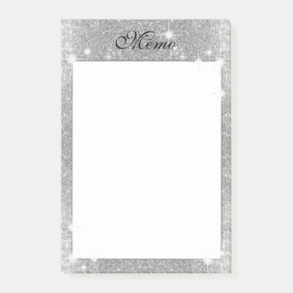 Silver Glitter Sparkle Metallic Kijk Post-it® Notes