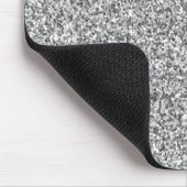 Silver Glitter Sparkle Metallic Muismat (Hoek)