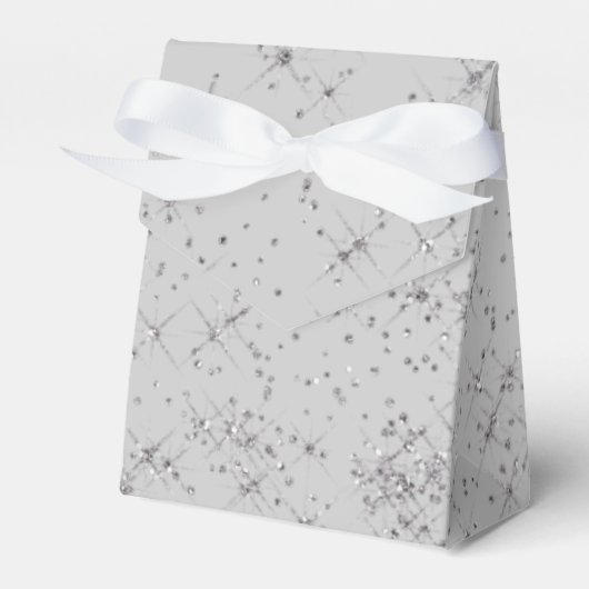 Silver Glitter Sparkles Bedankdoosjes (Voorkant Zijde)