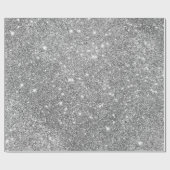 Silver Glitter Sparkles Cadeaupapier (Vlak)