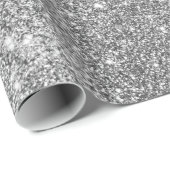 Silver Glitter Sparkles Cadeaupapier (Rol Hoek)