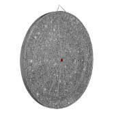 Silver Glitter Sparkles Dartbord (Voorkant Links)