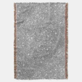 Silver Glitter Sparkles Deken (Voorkant Verticaal)