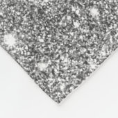 Silver Glitter Sparkles Fleece Deken (Hoek)