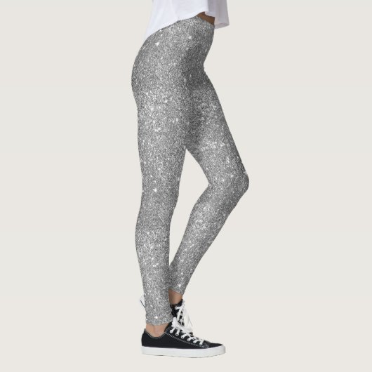 Silver Glitter Sparkles Leggings (Rechts)