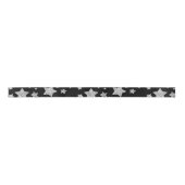 Silver glitter sparkles Stars patroon zwart Lint (Voorkant)