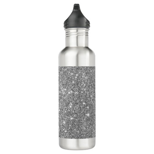 Silver Glitter Sparkles Waterfles (Rechts)