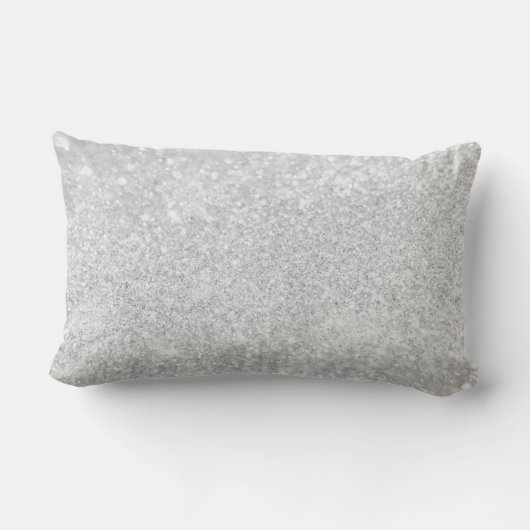 Silver Glitter Sparkley Kussen (Achterkant)