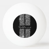Silver Glitter Sport Racing Stripes Pingpongballen (Achterkant)