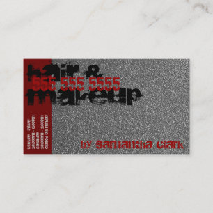 Silver Glitter Springles Hairdresser Hair Studio Visitekaartje