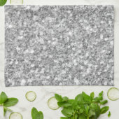 Silver Glitter Theedoek (Gevouwen)