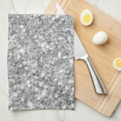 Silver Glitter Theedoek (Quarter Fold)