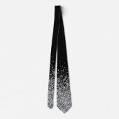 Silver Glitter Trendy Ombre Fading Stropdas (Achterkant)