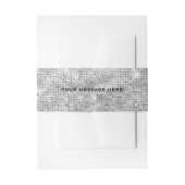 Silver Glitter Voeg je eigen tekst toe Uitnodigingen Wikkel (Voorkant Voorbeeld)