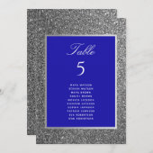 Silver Glitter Wedding Seating Chart (Voorkant / Achterkant)