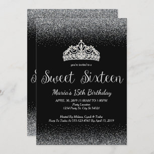 Silver Glitter, weet 16 uitnodigingen