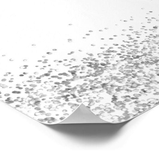 Silver Glitter Welcome Graduation Party Poster (Hoek)