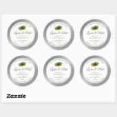 Silver Glitter White Product Labels Ladybug Leaf (Vel)