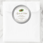 Silver Glitter White Product Labels Ladybug Leaf (Tas)