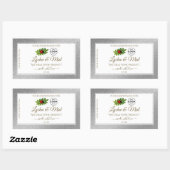 Silver Glitter White Product Labels Ladybug Logo (Vel)