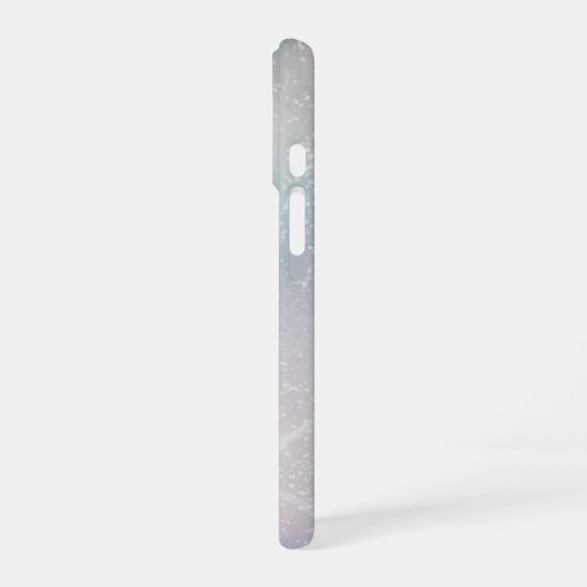 Silver Glitter with Stars iPhone 16 Hoesje (Linkerkant)