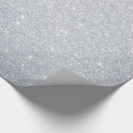 Silver Glitter Wrapping Paper Cadeaupapier (Hoek)