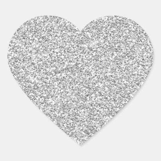 Silver Glittery Metalen-esque Sticker (Voorkant)