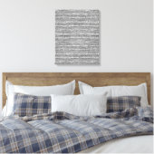 Silver Glittery Stripes Canvas Afdruk (Insitu (Slaapkamer))