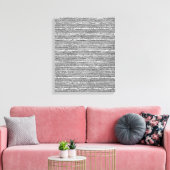 Silver Glittery Stripes Canvas Afdruk (Insitu (Woonkamer))