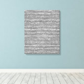 Silver Glittery Stripes Canvas Afdruk (Insitu (Houten vloer))