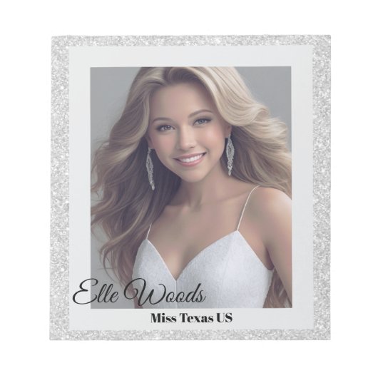 Silver Glitz Autograph Pad Notitieblok (Voorkant)