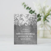 Silver Glitz String Lights  Sla de datum op Aankondigingskaart (Staand voorkant)