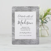 Silver Glitz Zebra Print Kaart (Staand voorkant)