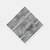 Silver Glitzy Glitter Servet (Hoek)