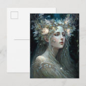 Silver Goddess Fantasy Art Briefkaart (Voorkant / Achterkant)