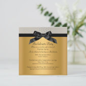 SILVER GOLD BLACK LEOPARD BACHELORETTE INVITATIE KAART (Staand voorkant)
