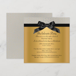 SILVER GOLD BLACK LEOPARD BACHELORETTE INVITATIE KAART