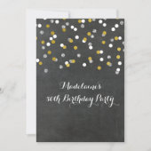 Silver Gold Chalkboard Confetti 50e verjaardag Kaart (Voorkant)