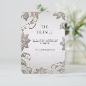Silver Gold Floral Detail Behuizing Kaart (Staand voorkant)