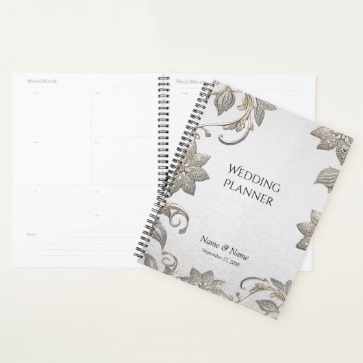 Silver Gold Floral Planner (Display)