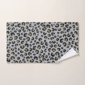 Silver Gold Glitter Black leopard Print Bad Handdoek (Handdoek)