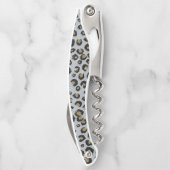 Silver Gold Glitter Black leopard Print Kurkentrekker (Achterkant)