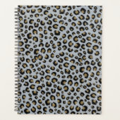 Silver Gold Glitter Black leopard Print Planner (Voorkant)