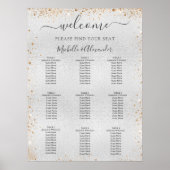 Silver Gold glitter bruiloft-zitbord Poster (Voorkant)