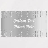 Silver Gold Glitter Sparkly Labels Aangepaste teks (Design 1)